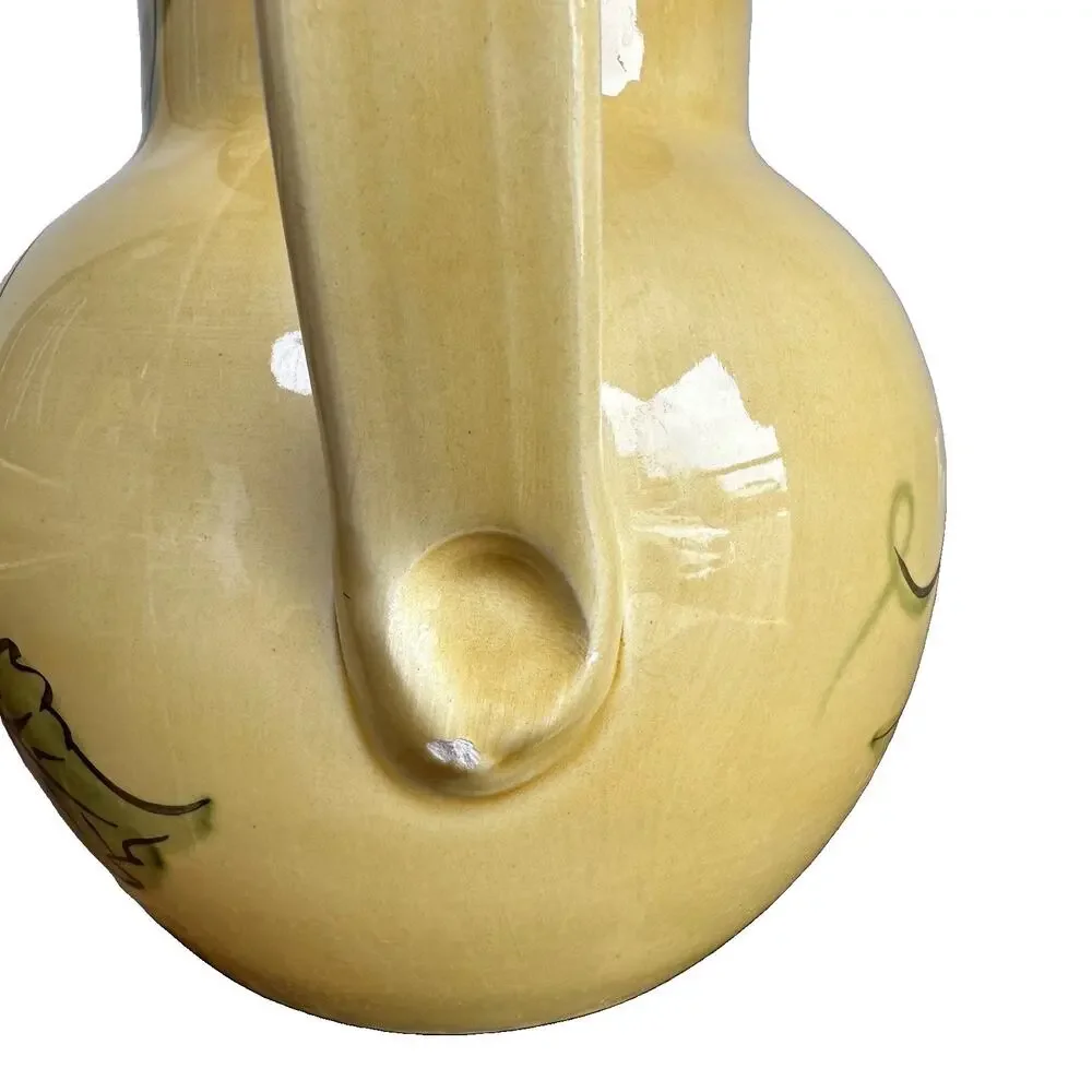 Williams Sonoma Fall Harvest Pumpkin Large Ceramic Pitcher Hand Painted Italy